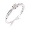 9ct White Gold 0.10ct Diamond Cluster Ring