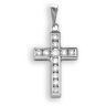 18ct White Gold 0.44ct Diamond Cross Pendant