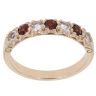 9ct Yellow Gold Cubic Zirconia and Garnet Eternity Ring