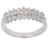 18ct White Gold 0.73ct Brilliant Cut Diamond Three Row Ring