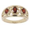 9ct Yellow Gold Three Stone Garnet Fancy Ring