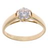 18ct Yellow Gold Cubic Zirconia Single Stone Ring