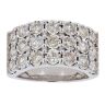 9ct White Gold 1.75cts Diamond 3 Row Ring