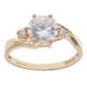 14ct Yellow Gold Cubic Zirconia Three Stone Ring