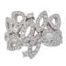 18ct White Gold 1.00ct Brilliant Cut Diamond Leaves Fancy Ring