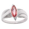 18ct White Gold 0.02ct Diamond And Orange Sapphire Dress Ring