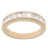 18ct Yellow Gold 0.90ct Baguette Cut Diamond Half Eternity Ring