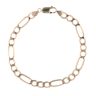 9ct Yellow Gold Figaro Bracelet 7.5"