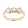 18ct Yellow Gold 1.02ct Brilliant Cut Diamond Trilogy Ring