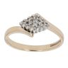 9ct Yellow Gold 0.10ct Diamond Cluster Ring