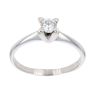 18ct White Gold Single Stone Cubic Zirconia Ring