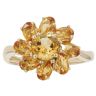 9ct Yellow Gold Heliodor Cluster Ring