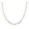 9ct Yellow And White Gold Patterned Curb Chain 16"