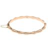 9ct Yellow Gold Bamboo Patterned Hinged Bangle