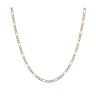 14ct Yellow And White Gold Figaro Chain 24"
