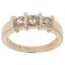 9ct Yellow Gold 0.79ct Brilliant Cut Tinted Diamond Trilogy Ring