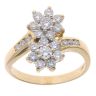18ct Yellow Gold 1.0ct Brilliant Cut Diamond Cluster Ring