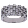 18ct White Gold 1.50ct Diamond Five Row Fancy Ring