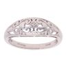 9ct White Gold 0.01ct Diamond Fancy Ring