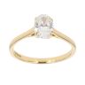 18ct Yellow Gold 0.90ct Oval Cut Diamond Solitaire Ring