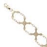 9ct Yellow Gold Cross Link Bracelet 8"