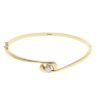 14ct Yellow Gold 0.20ct Diamond Solitaire Bangle