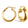 9ct Yellow Gold Wedding Band Earrings