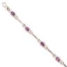 18ct White Gold Amethyst Bracelet 7"