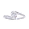 18ct White Gold 0.35ct Diamond Solitaire Twist Ring