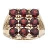 9ct Yellow Gold Garnet Cluster Ring