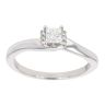 9ct White Gold 0.25ct Princess Cut Diamond Solitaire Ring