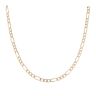 9ct Yellow And White Gold Figaro Chain 18"