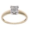 9ct Yellow Gold 0.35ct Princess Cut Diamond Cluster Ring
