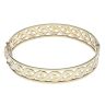 9ct Yellow Gold Hinged Patterned Bangle