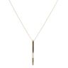 18ct Yellow Gold 0.12ct Brilliant Cut Diamond Bar Pendant And Chain 20"