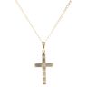 9ct Yellow Gold 0.01ct Diamond Cross and Chain 18"