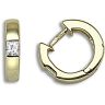 18 Carat Yellow Gold 18pts Diamond Earrings