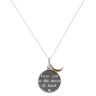 Silver 'Love You To The Moon And Back' Pendant And Chain 18" By Icesia