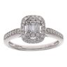 9ct White Gold 0.30ct Brilliant And Baguette Cut Diamond Cluster Ring