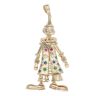 9ct Yellow Gold Multi-Gemstone Clown Pendant