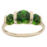 9ct Yellow Gold Diopside Three Stone Ring
