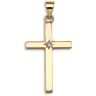 9 Carat Yellow Gold 0.05pts Diamond Cross