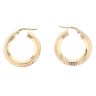 9ct Yellow Gold Greek Key Hoop Earrings