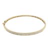 18ct Yellow Gold 1.00ct Princess Cut Diamond Bangle