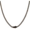 14ct Yellow Gold Monaco Classic Black Pave Lock Curb Chain 22"