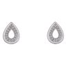 925 Sterling Silver Cubic Zirconia Teardrop Stud Earrings