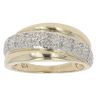 9ct Yellow Gold 0.10ct Diamond Crossover Ring