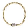 14ct Yellow Gold Monaco Spin Pave Lock Twist Bracelet 8"