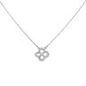 9ct White Gold 0.30ct Brilliant Cut Diamond Flower Pendant And Chain 16"