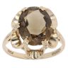 9ct Yellow Gold Smoky Quartz Single Stone Ring
